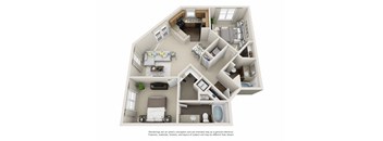 Beds: 2, Baths: 2, SQFT: 1,058 - City View at The Atlantic North Highland, Charlotte. 