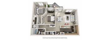 Beds: 2, Baths: 1, SQFT: 989-1,072, City View at The Atlantic North Highland, Charlotte, North Carolina.