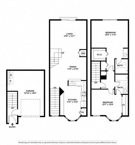 Eddington Townhome Beds: 2, Baths: 2, SQFT: 1,263