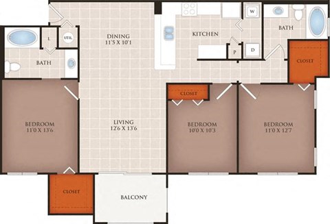 Cayman Beds: 3, Baths: 2, SQFT: 1,340- The Atlantic Doral at The Atlantic Doral, Florida, 33178