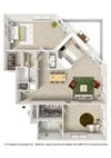 2 Bd 2 Ba Fountainbleu SQFT 1109