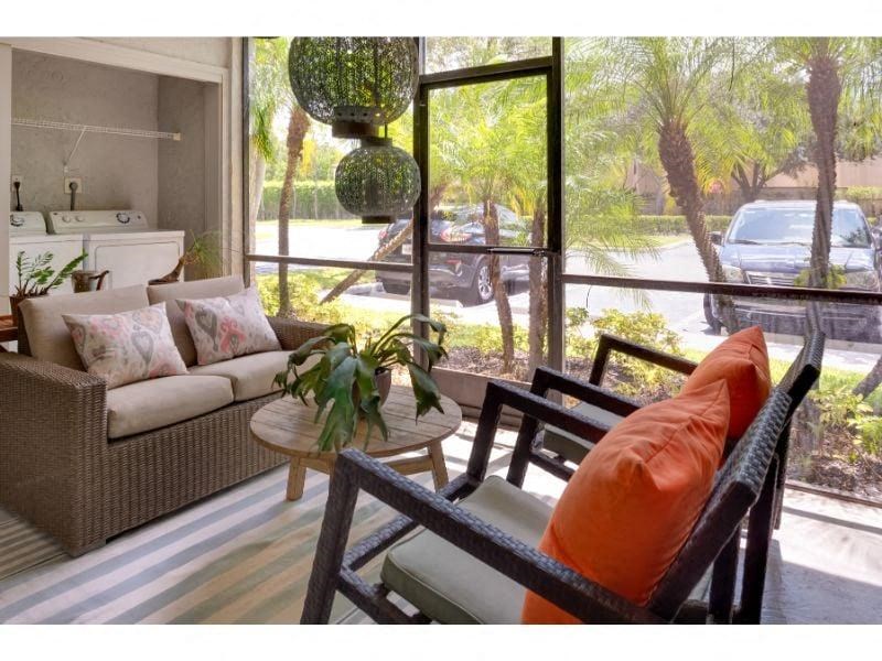 Model. Enclosed Patio with Laundry Room.