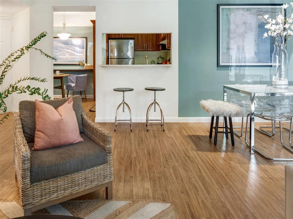 Model. Living Room and Dining area.