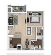 1 bedroom floor plan