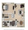 A3 1 Bed | 1 Bath | 891 sq ft