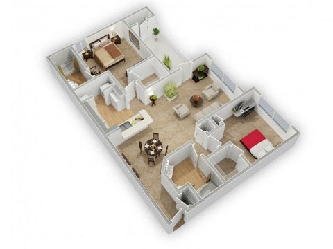 Hawthorne Floor Plan at The Atlantic Canton Ridge, Georgia, 30114