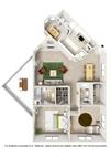 2 Bd 2 Ba Monticello SQFT 1317
