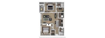 Beds: 2, Baths: 2, SQFT: 960 - Morningside Courts at Morningside Courts, Georgia, 30324