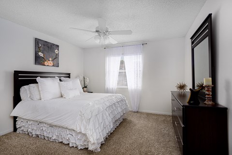 Bedroom with bed and dresser displayed. at Palms of Boca Del Mar, Florida, 33433