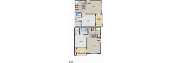 1 Bedroom Floor Plan at Magnolia Terrace, North Carolina