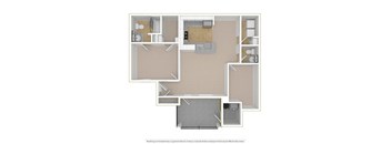 Randolph 1 bed| 1-1/2 bath SQFT 916