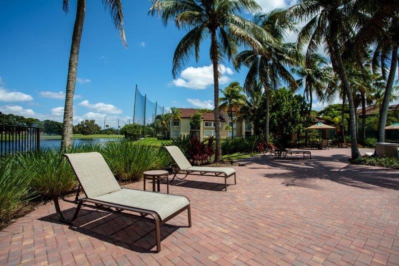 Resort Inspired Pool with Lounge Chairs.