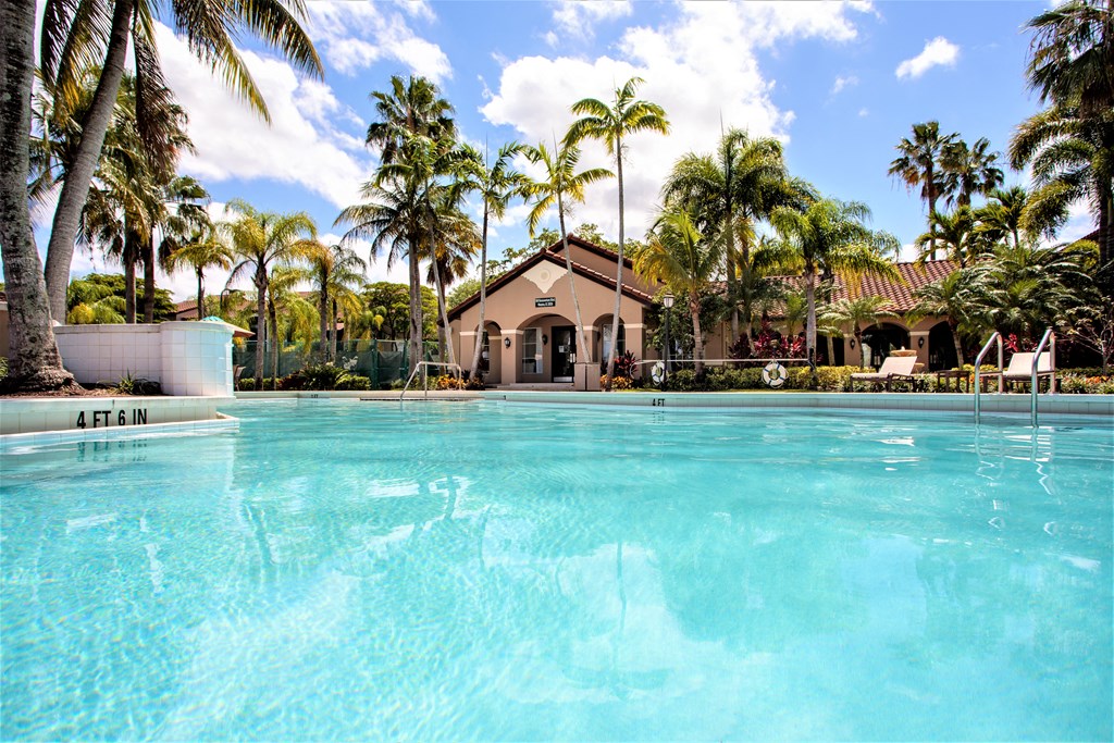 Resort Inspired Pool with Waterfall.