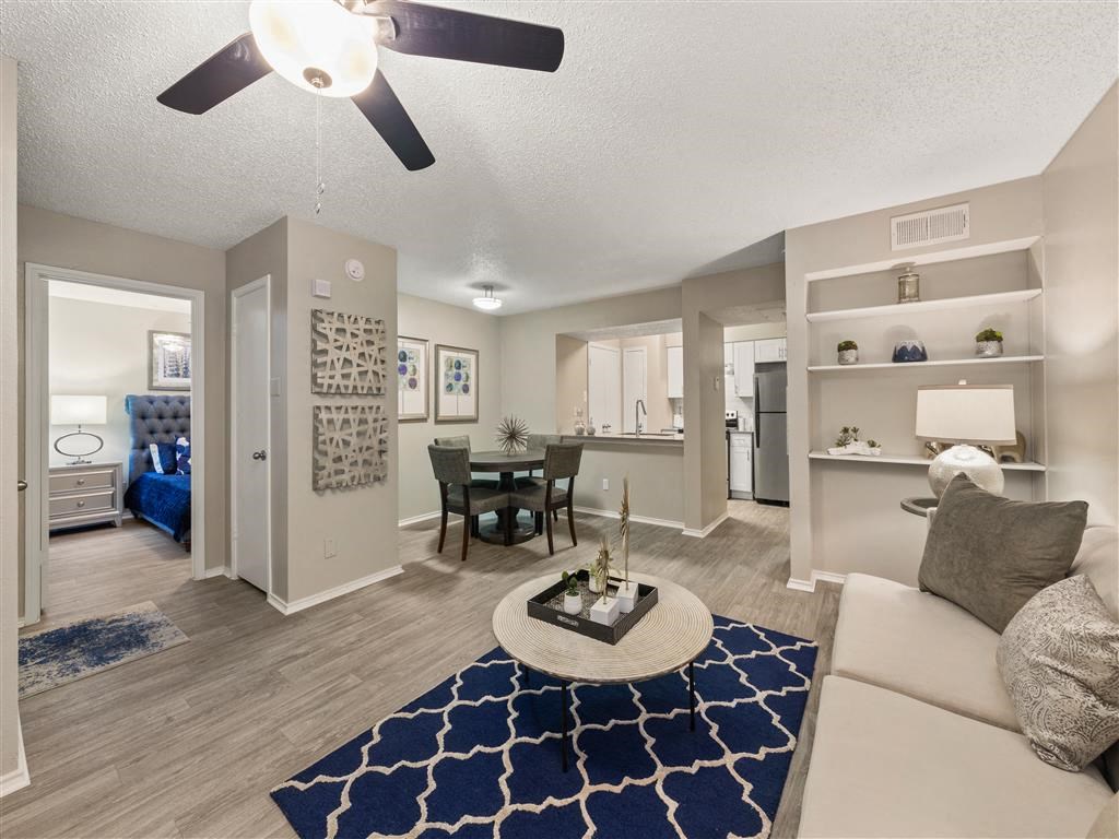 Model. Living Room and Dining area.