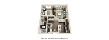 Floorplan_A1 at The Atlantic Highland Park, Dallas, TX