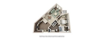 Floorplan_A2 at The Atlantic Highland Park, Dallas