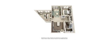 Floorplan_A3s at The Atlantic Highland Park, Dallas