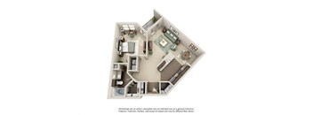 Floorplan_A5 at The Atlantic Highland Park, Dallas, 75209