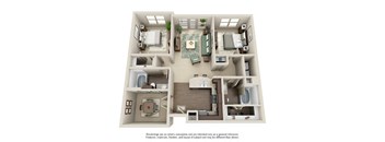 Floorplan_B1 at The Atlantic Highland Park, Dallas, Texas