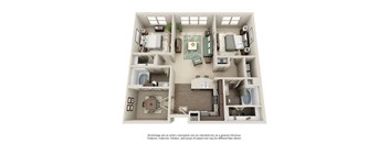 Floorplan_B1a at The Atlantic Highland Park, Dallas