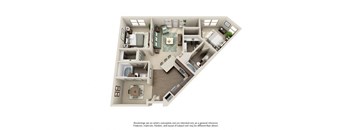 Floorplan_B2 at The Atlantic Highland Park, Texas