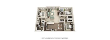 Floorplan_C1 at The Atlantic Highland Park, Dallas, TX