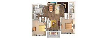The Palm 2 Bedroom / 2 Bathroom 1,150 square feet- The Atlantic Tradition