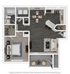 A2 1 Bed | 1 Bath | 750 sq ft-