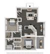 B2 2 Beds | 2 Baths | 1,100 sq ft