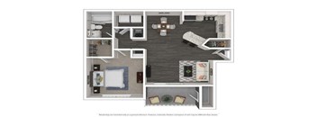 A2 1 Bed | 1 Bath | 750 sq ft- at The Atlantic Loring Heights, Georgia