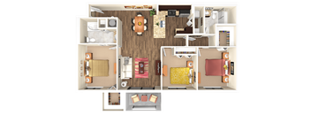 the living room floor plan of a 2100 sq ft apartment