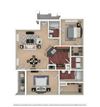B1L Beds: 2, Baths: 2, SQFT: 1,099