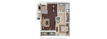 Plan A 1 Bed | 1 Bath | 814 sq ft- Vintage Park Apartments