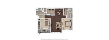 Plan E 2 Beds | 2 Baths | 1,192 sq ft- Vintage Park Apartments