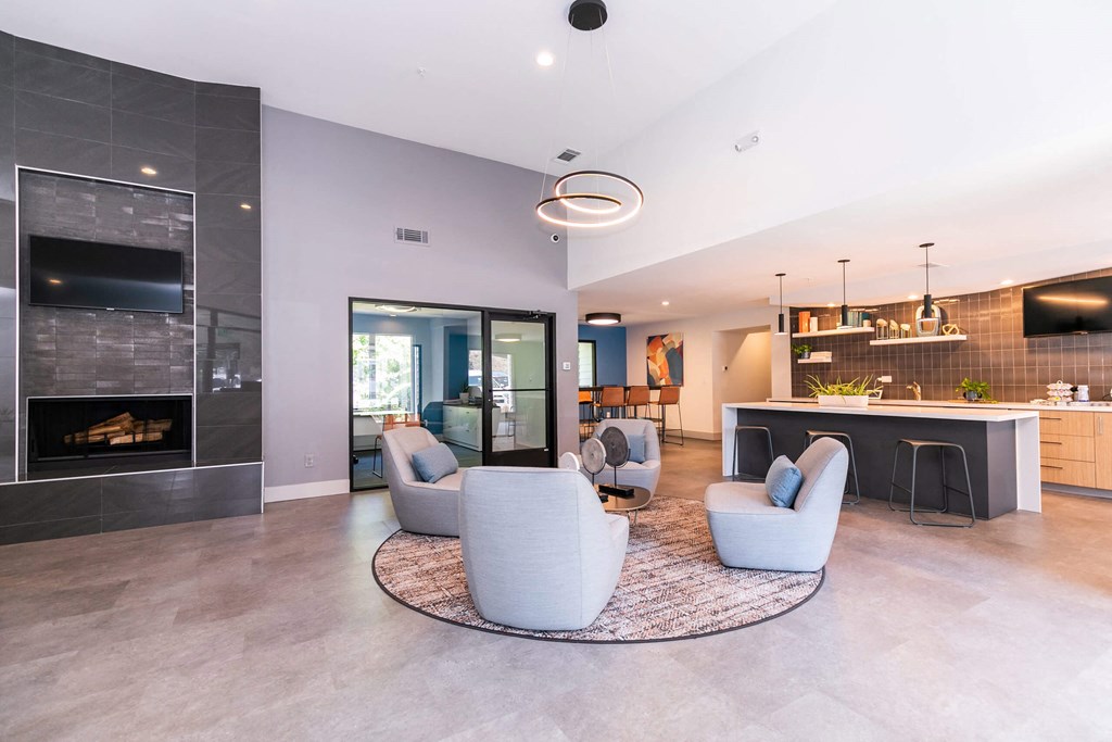 Resident Lounge with Coffee Station. at The Atlantic Brookhaven, Georgia, 30329