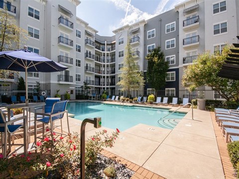 Resort Inspired Saltwater Pool with Sundeck at The Atlantic Aerotropolis, Atlanta, Georgia