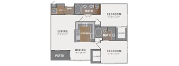 2 bed 2 bath at Montecito Apartments, Houston
