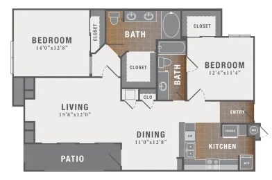 2 bed 2 bath B at Montecito Apartments, Texas, 77056