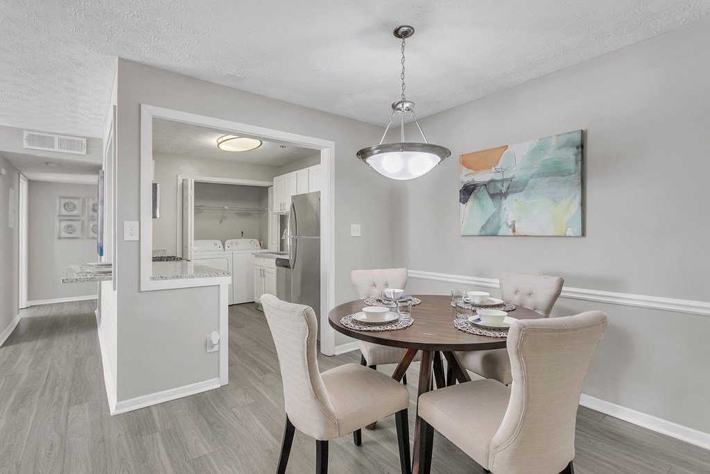 Dining room with a table and chairs at The Atlantic Briarcliff, Atlanta, GA, 30329