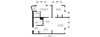 a floor plan of a house showing the bedrooms and baths