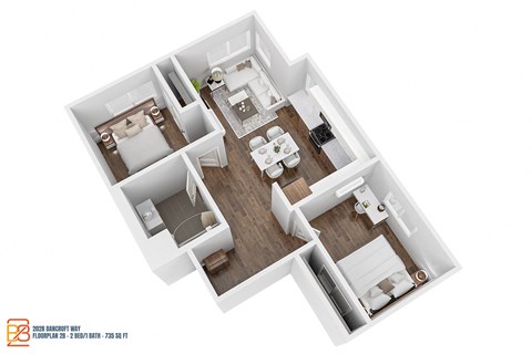 Berkeley, 2 bedroom, 1 bathroom