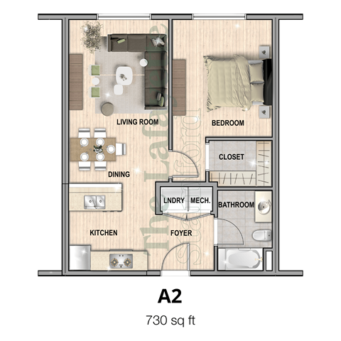 The Lafayette Stamford A2 1 bedroom apartment is 730 square feet in stamford ct now leasing. Open concept modern amenities tour today
