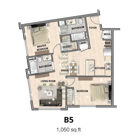 The Lafayette Stamford B5 2 bedroom apartment is 1,050 square feet in stamford ct now leasing. Open concept modern amenities tour today