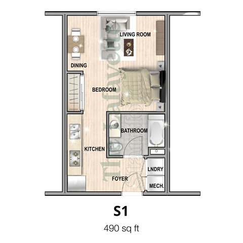 The Lafayette Stamford S1 Studio apartment is 490 square feet in stamford ct now leasing. Open concept modern amenities tour today