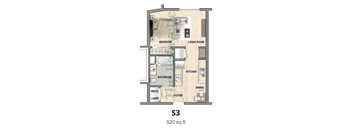 The Lafayette Stamford S3 Studio apartment is 520 square feet in stamford ct now leasing. Open concept modern amenities tour today