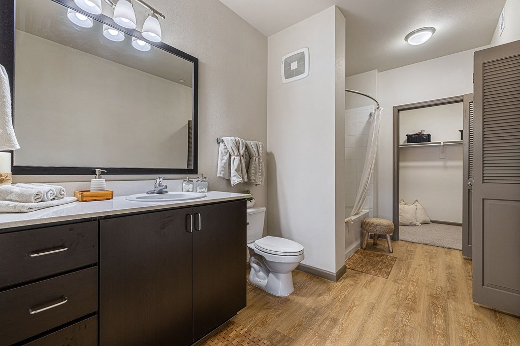 a bathroom with a toilet and a sink and a mirror