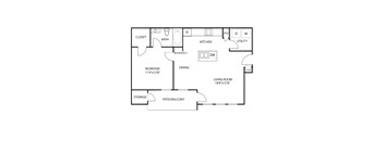 A black and white image of a floor plan for a house.