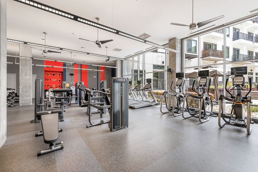 the gym at the m on hennepin apartments