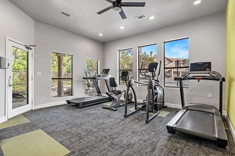 the gym at the preserve at green valley apartments