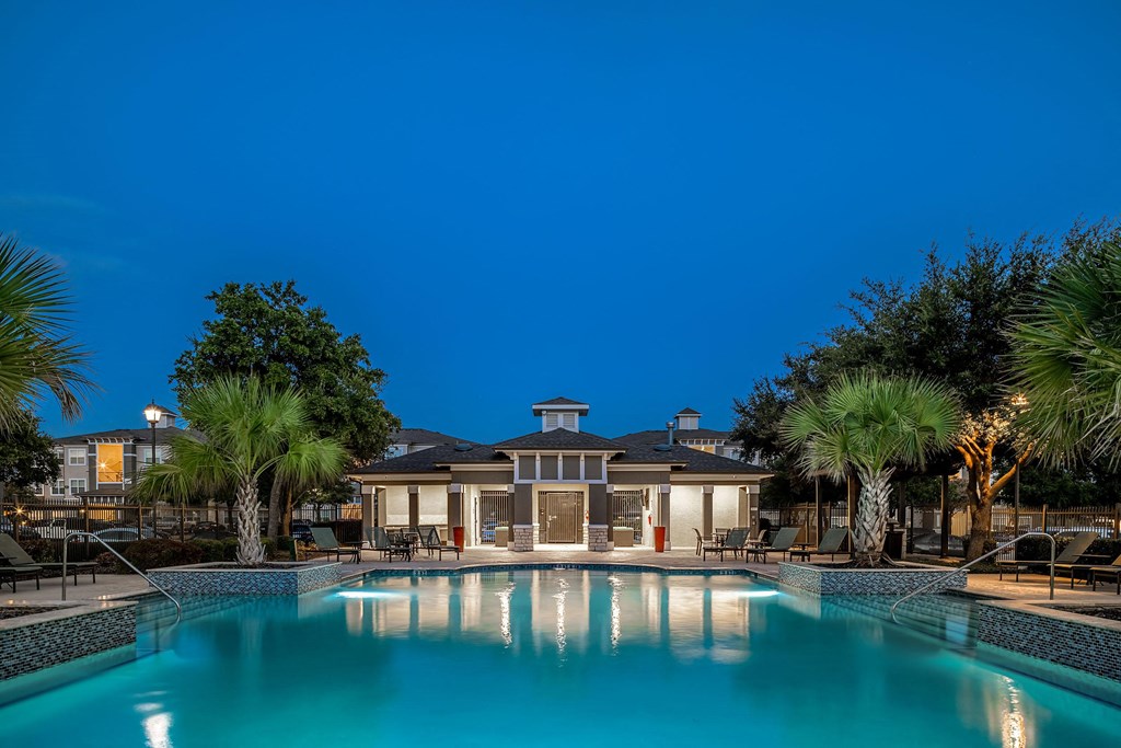 take a dip in the resort style pool